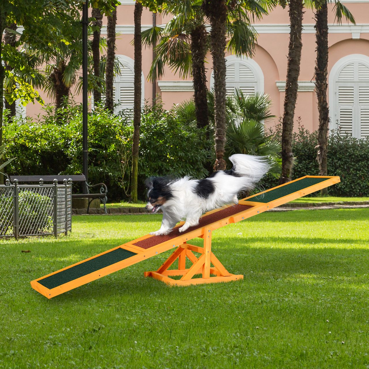 PawHut Hundewippe Hunde Agility Wippe Welpenspielzeug Hundesport 180 x 30 x 30 cm