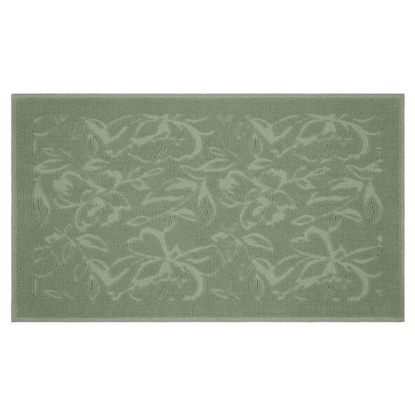 Badematte Flower, 60 x 100 cm, mint