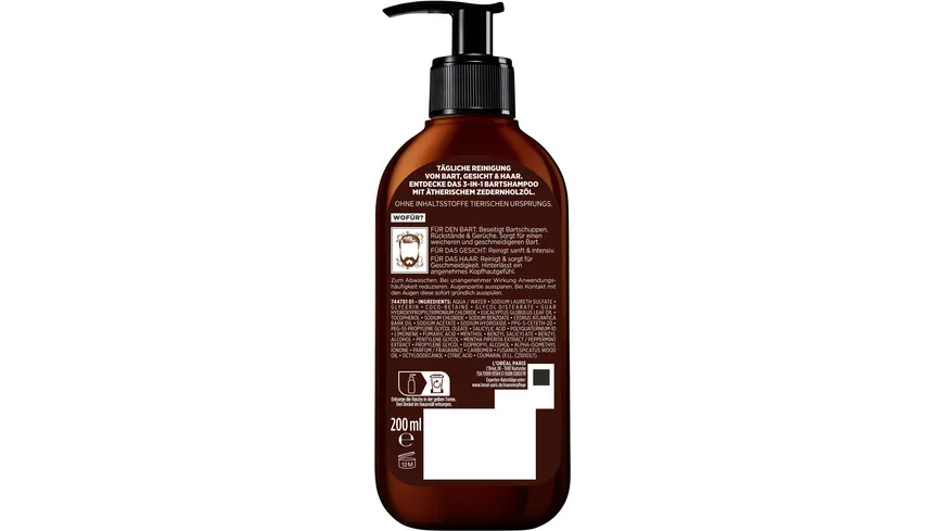 L'oréal Men Expert Barber Club Wash Gesichtsreinigung 200ml 200 ml