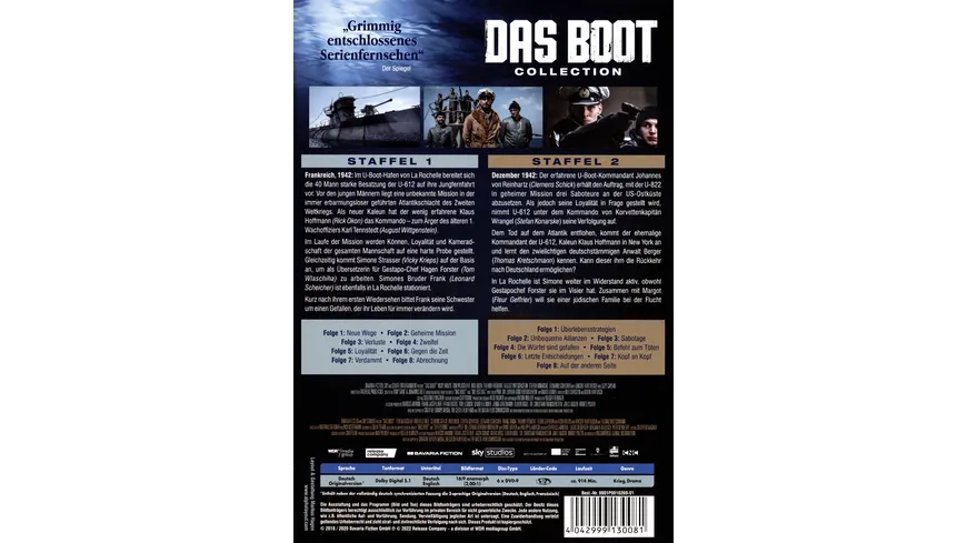 Das Boot - Collection Staffel 1&2  [6 DVDs]