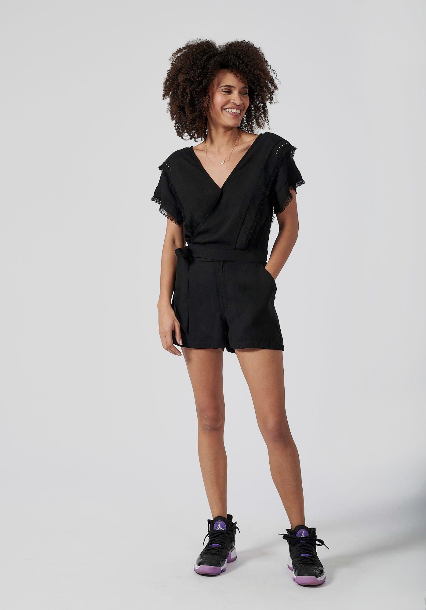 CALM   Combi-short noire Femme