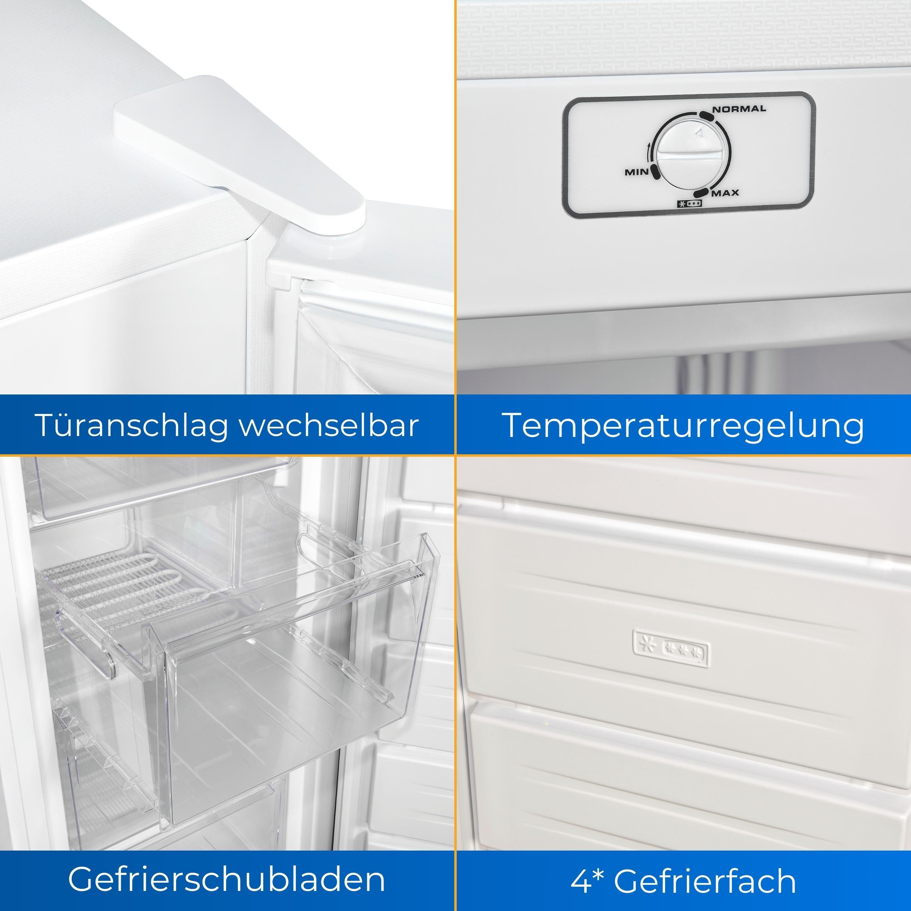 exquisit Gefrierschrank GS5230-H-040D, 142.6 cm hoch, 54.4 cm breit, 4* Gefrieren, Türanschlag wechselbar, Temperraturregelung