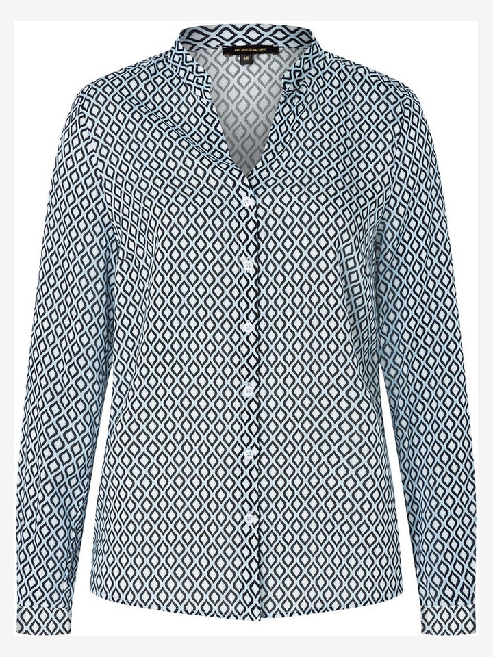 More & More Bluse in Hellblau/ Schwarz günstig kaufen