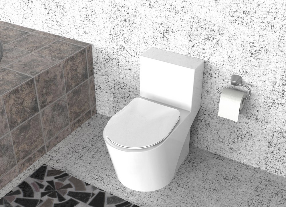 K&H Sanitary Duschwell Duroplast WC-Sitz - Weiß Modern