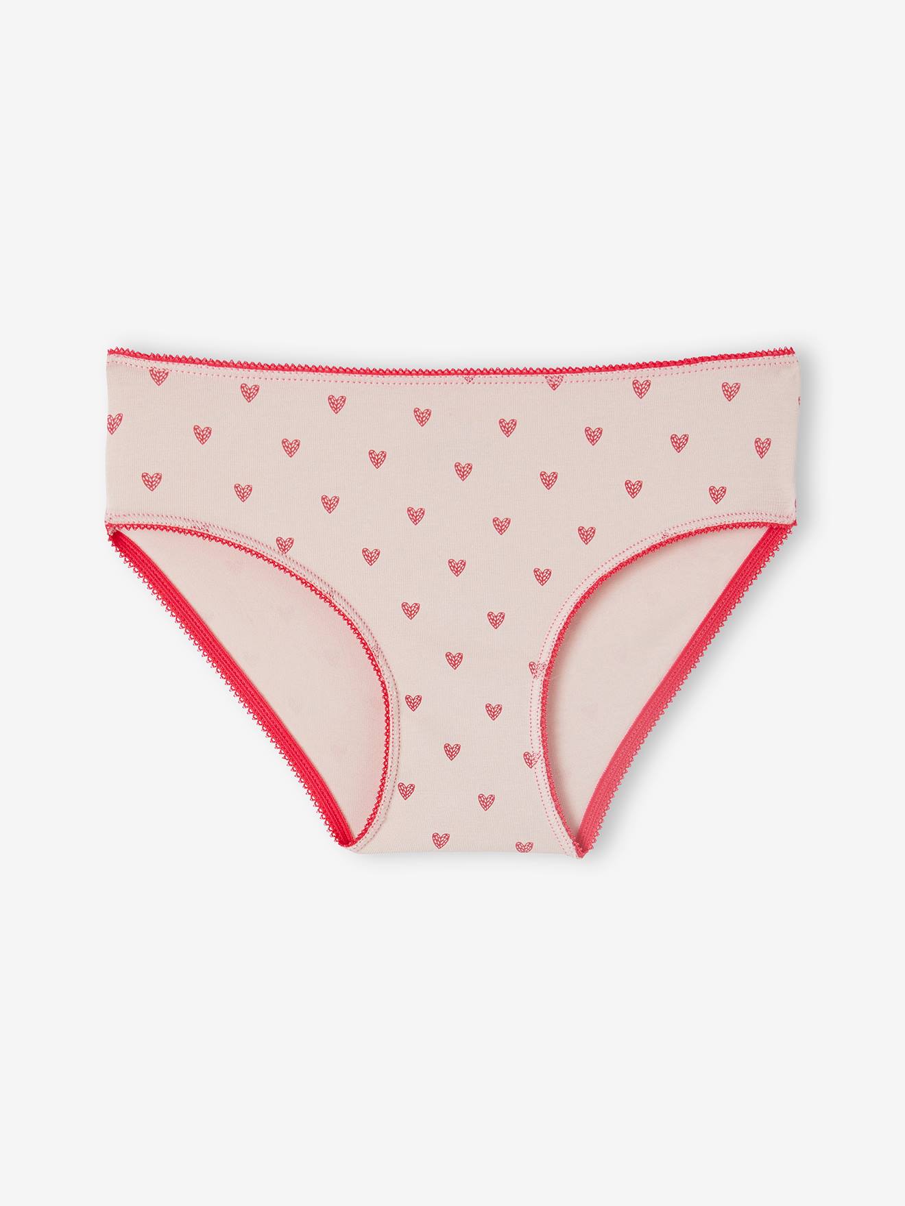 Vertbaudet 5er-Pack Mädchen Slips mit Bio-Baumwolle - rosa