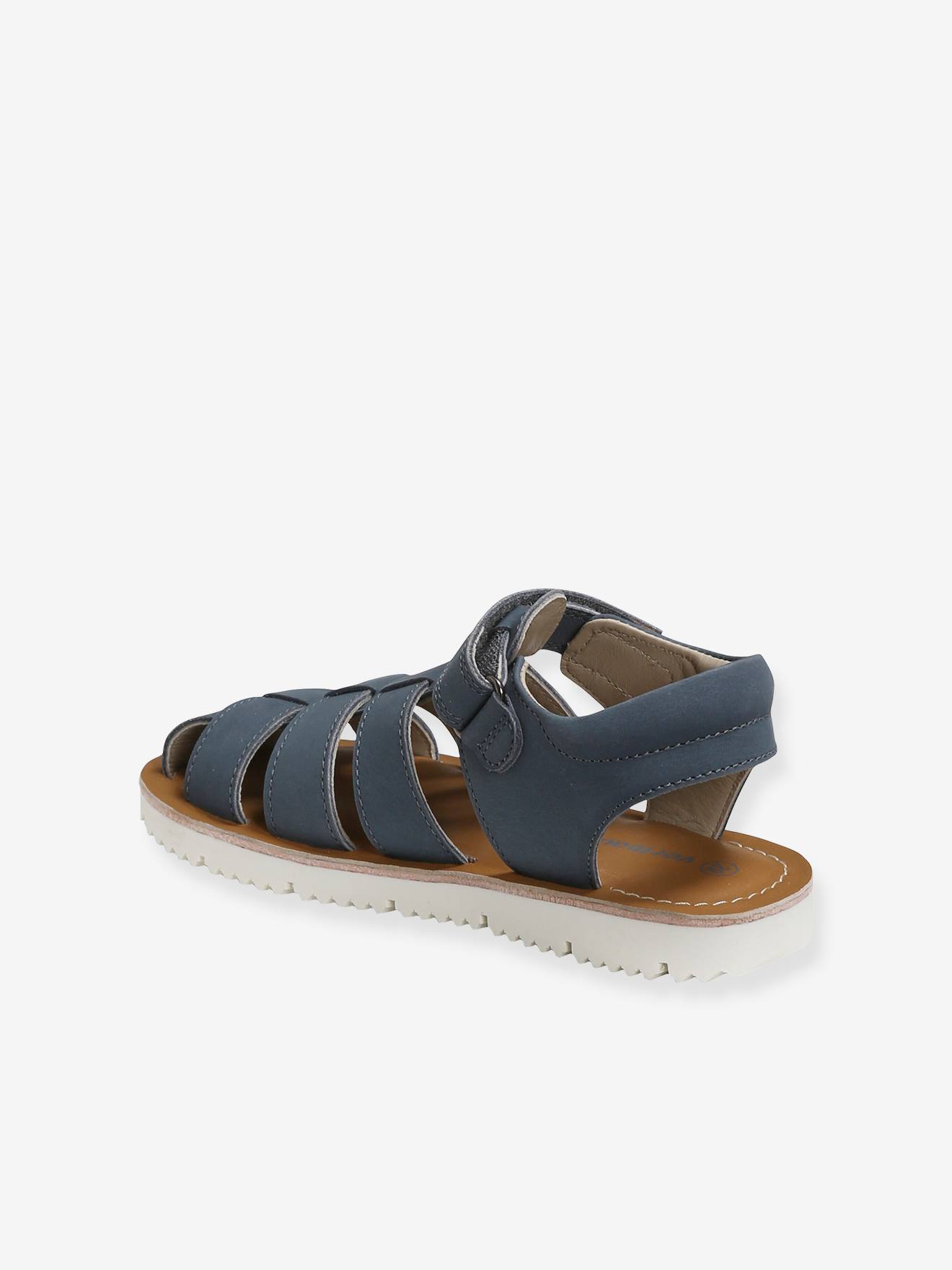 Vertbaudet Jungen Klett-Sandalen - camelfarben