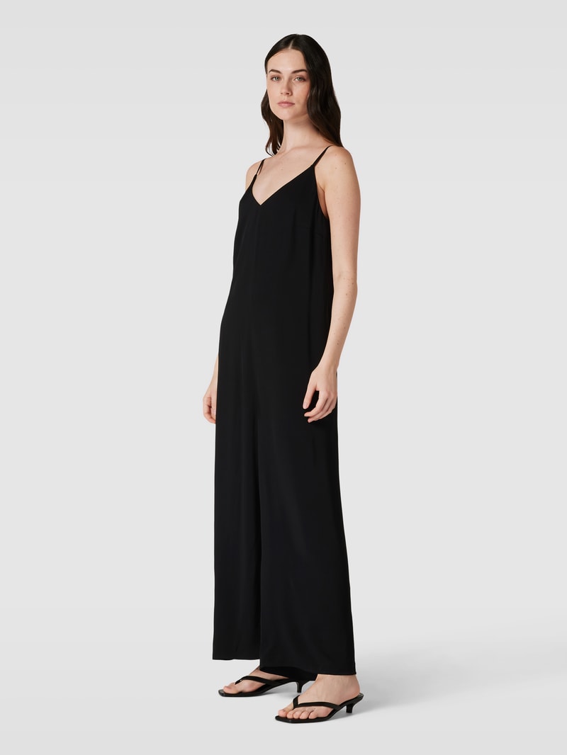 Jumpsuit aus reiner Viskose in schwarz