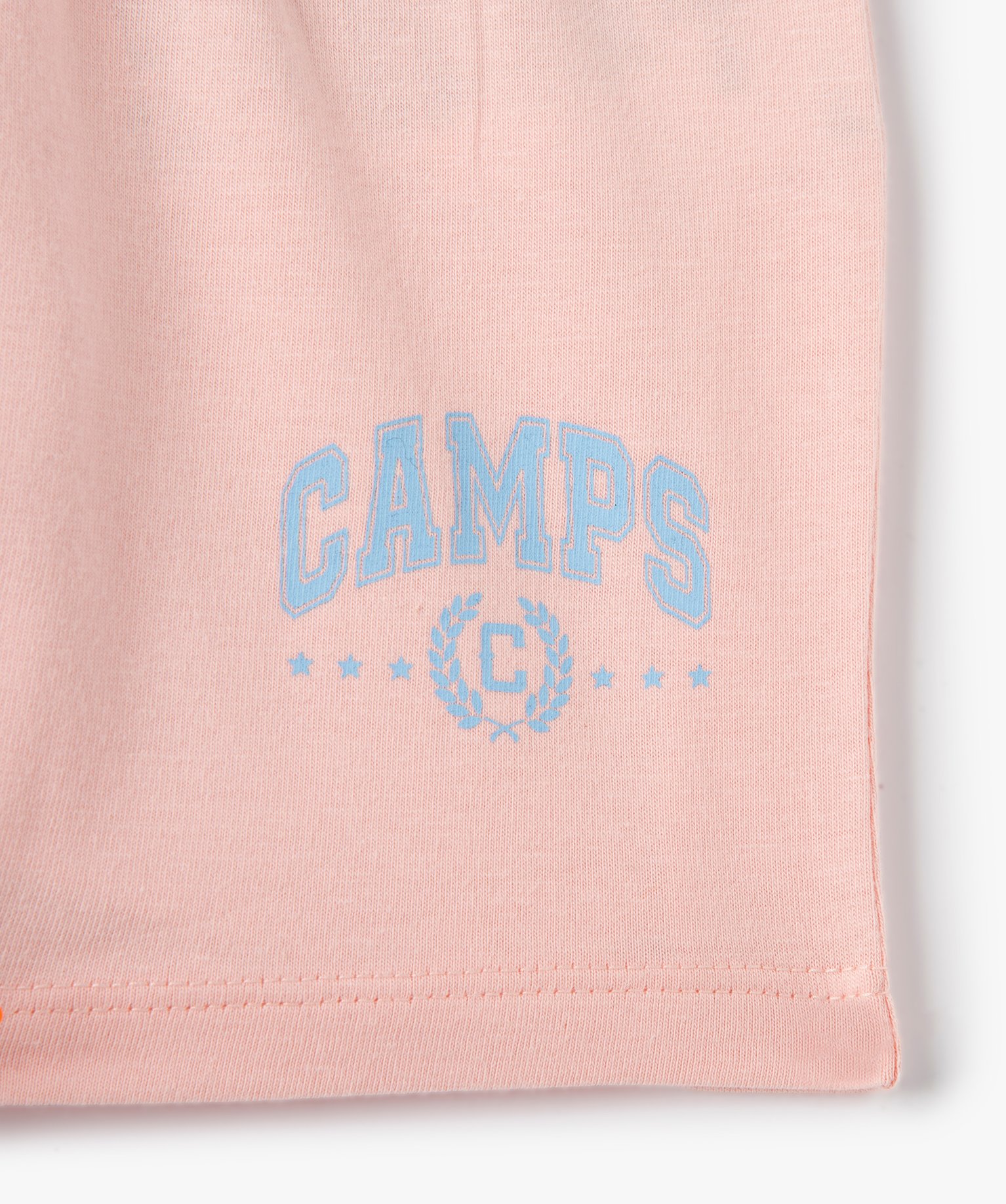 Pyjashort fille bicolore avec inscription - Camps United bleu | GEMO