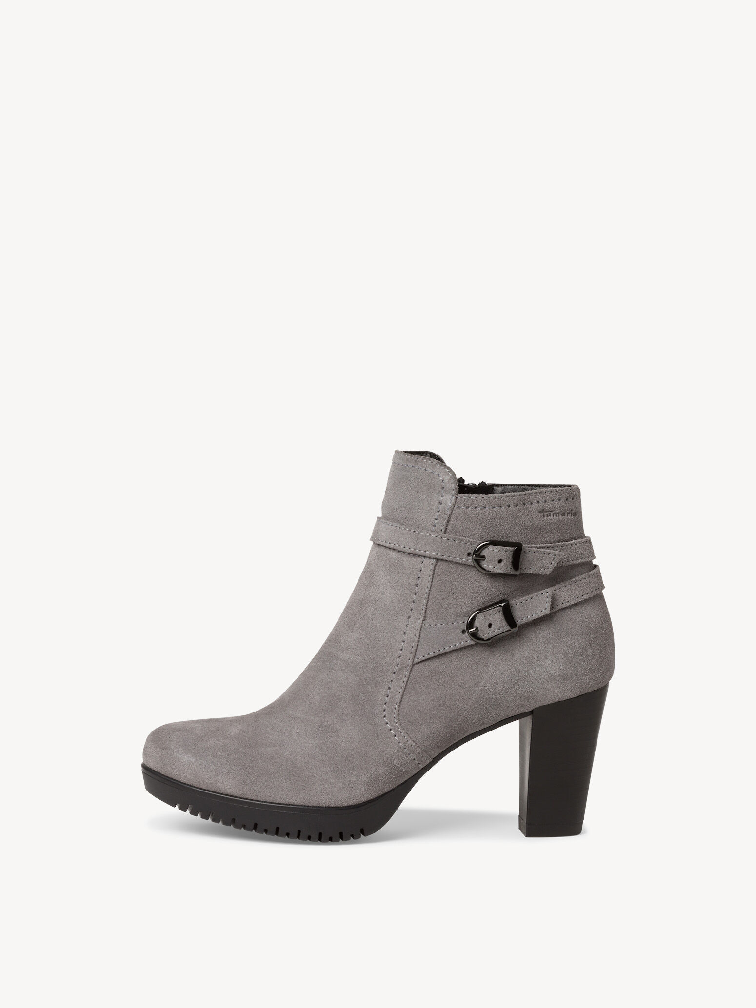 Bottine en cuir - gris