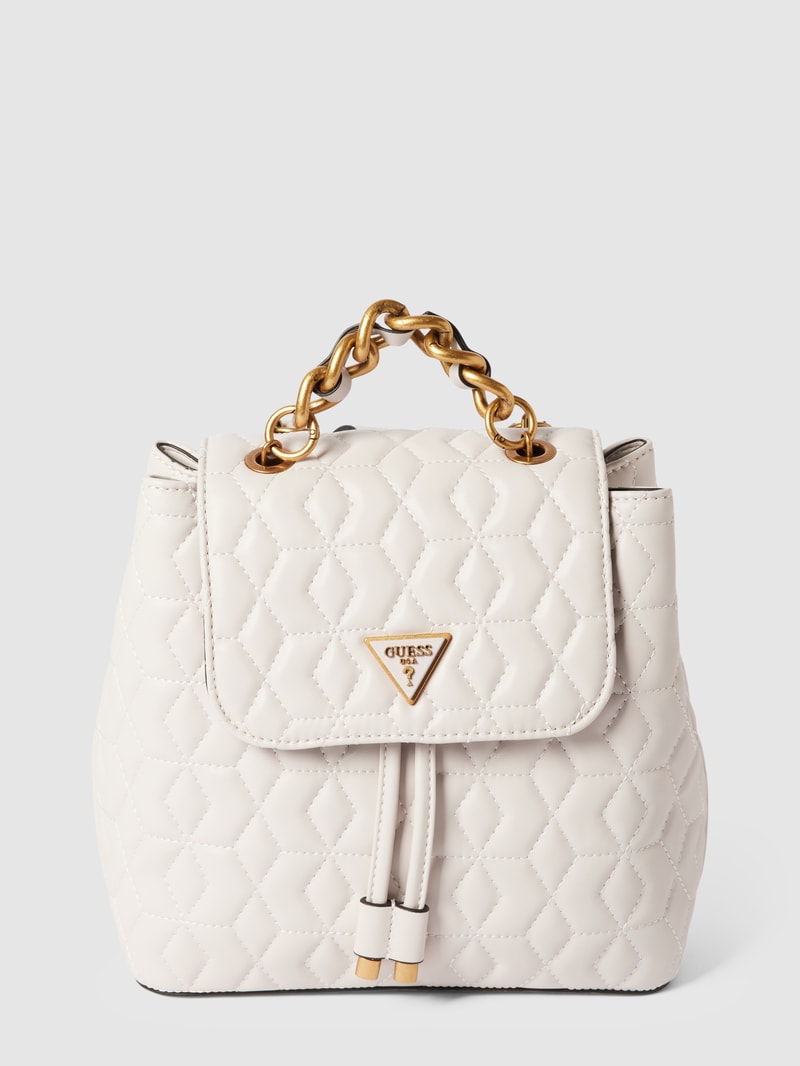 Rucksack mit Steppnähten Modell 'ELENIA' in offwhite
