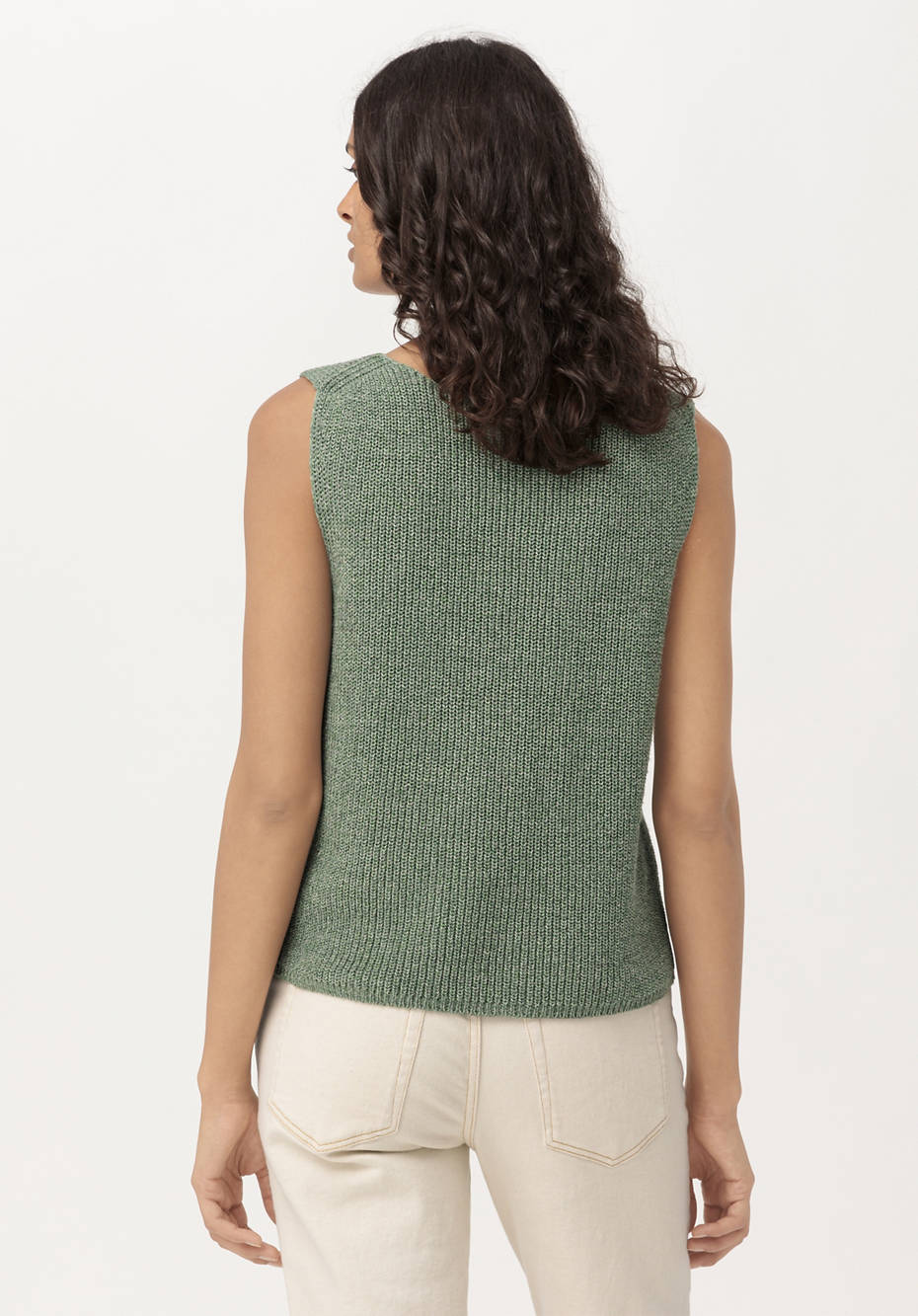Pullover aus Bio-Baumwolle mit Leinen