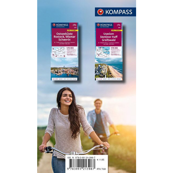 KOMPASS FAHRRAD-TOURENKARTE OSTSEEKÜSTENRADWEG 2 1:50.000 - Fahrradkarte