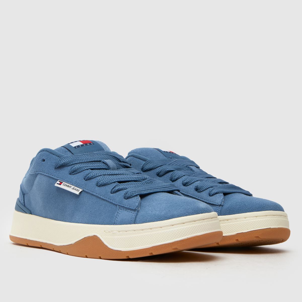 Tommy Jeans – Blå sneakers med snörning