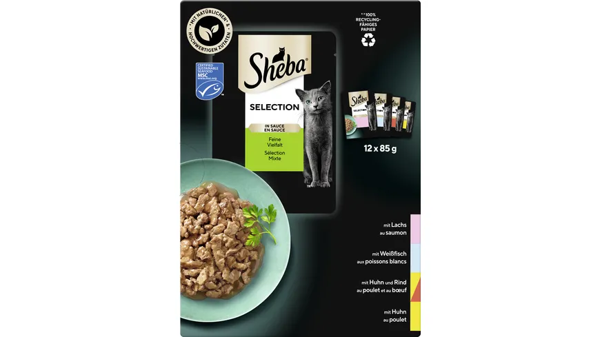 SHEBA® Selection in Sauce Feine Vielfalt Portionsbeutel 1020 g
