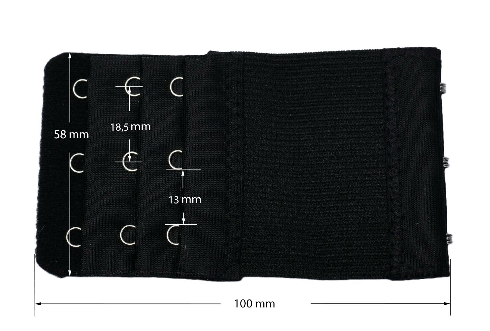 Kongs BH-Verlängerung 4xBH-Verlängerungen BH Verschluss 4er-Pack 2 Haken 3 Haken 4 Haken (Set 4 Stück), elastisch mit Gummi