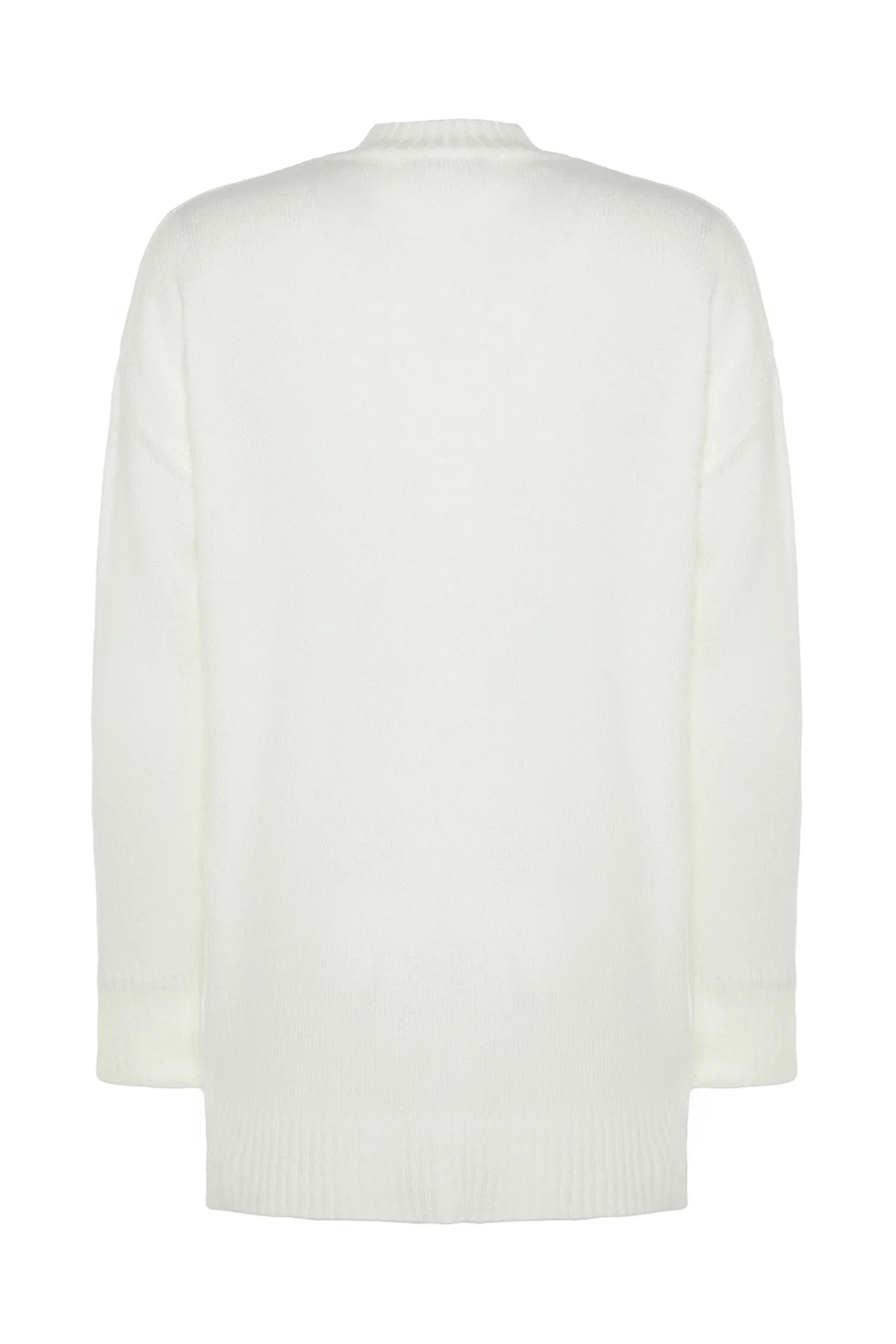 Trendyol Modest  Strickpullover mit Perlendetails in Ecru TCTAW24AK00131