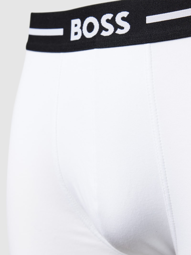 Trunks mit elastischem Label-Bund im 3er-Pack in dunkelblau