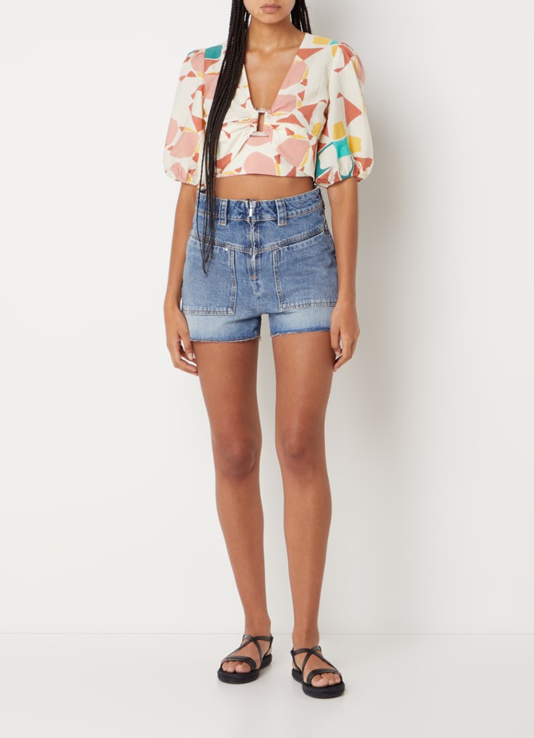 crop top από μείγμα lyocell με τυπωμένο print από ba&sh Aymar