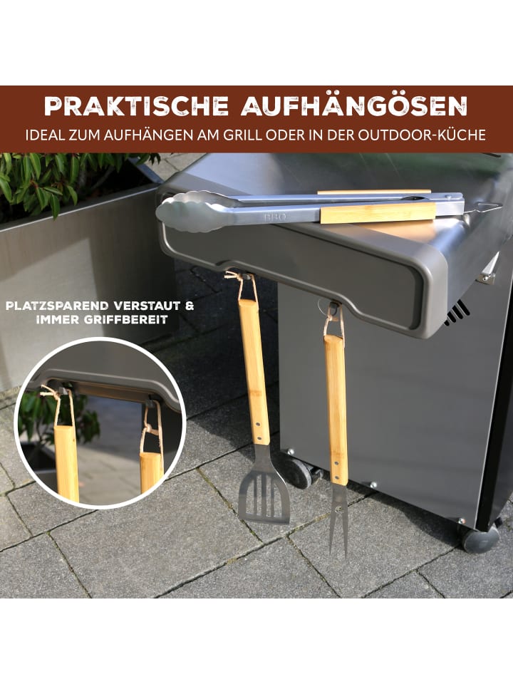 bremermann 3tlg-Set Grillbesteck günstig kaufen onesize