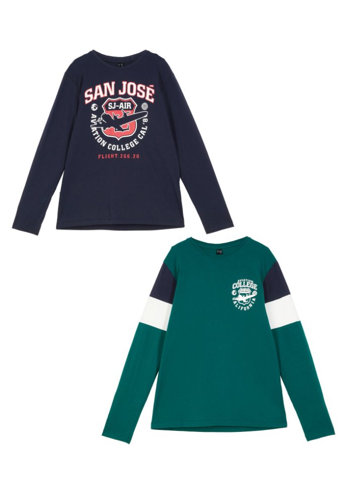 Jungen Langarmshirt (2er Pack)
