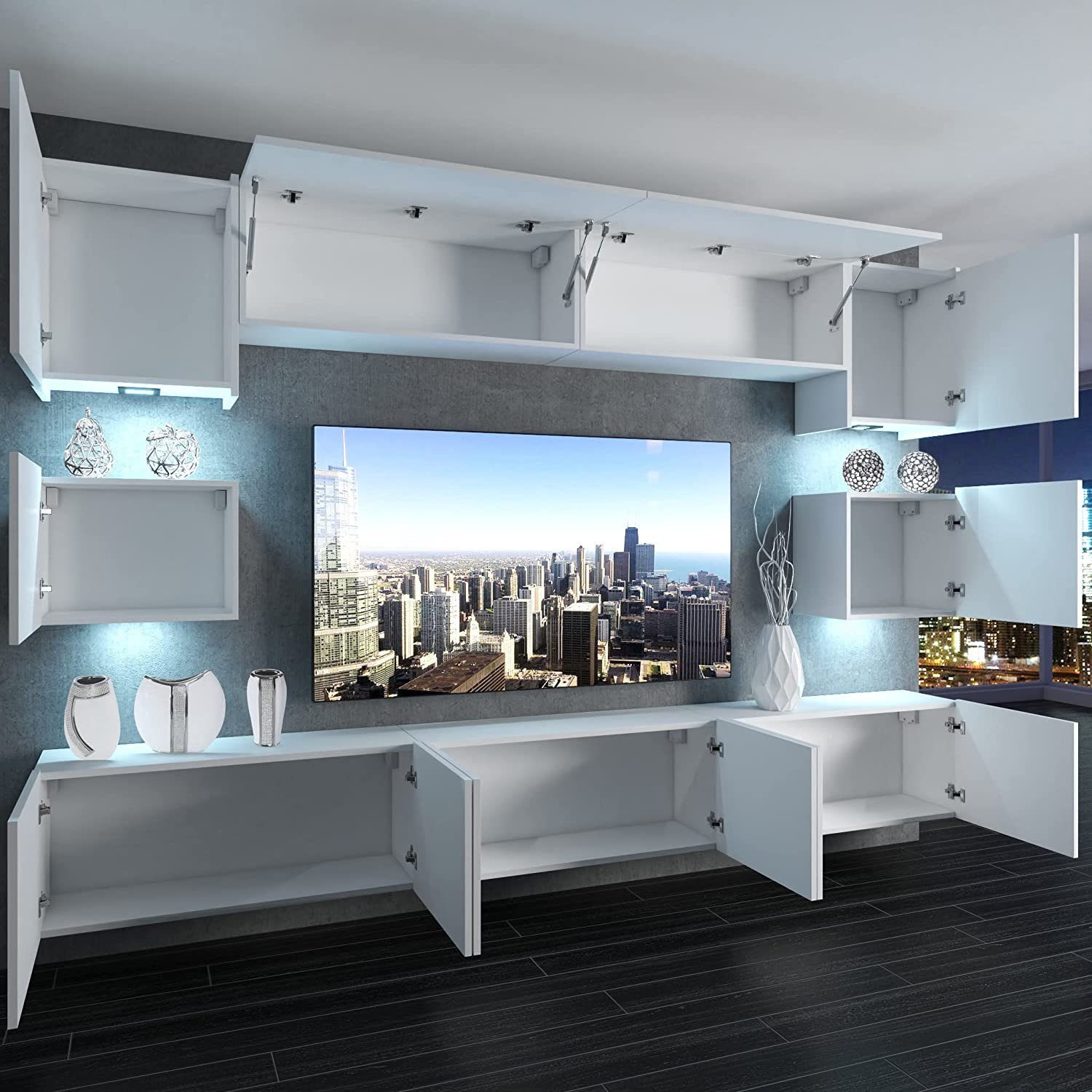 Unique Home Wohnwand Wohnwand UNIQUE 3 mit LED Beleuchtung