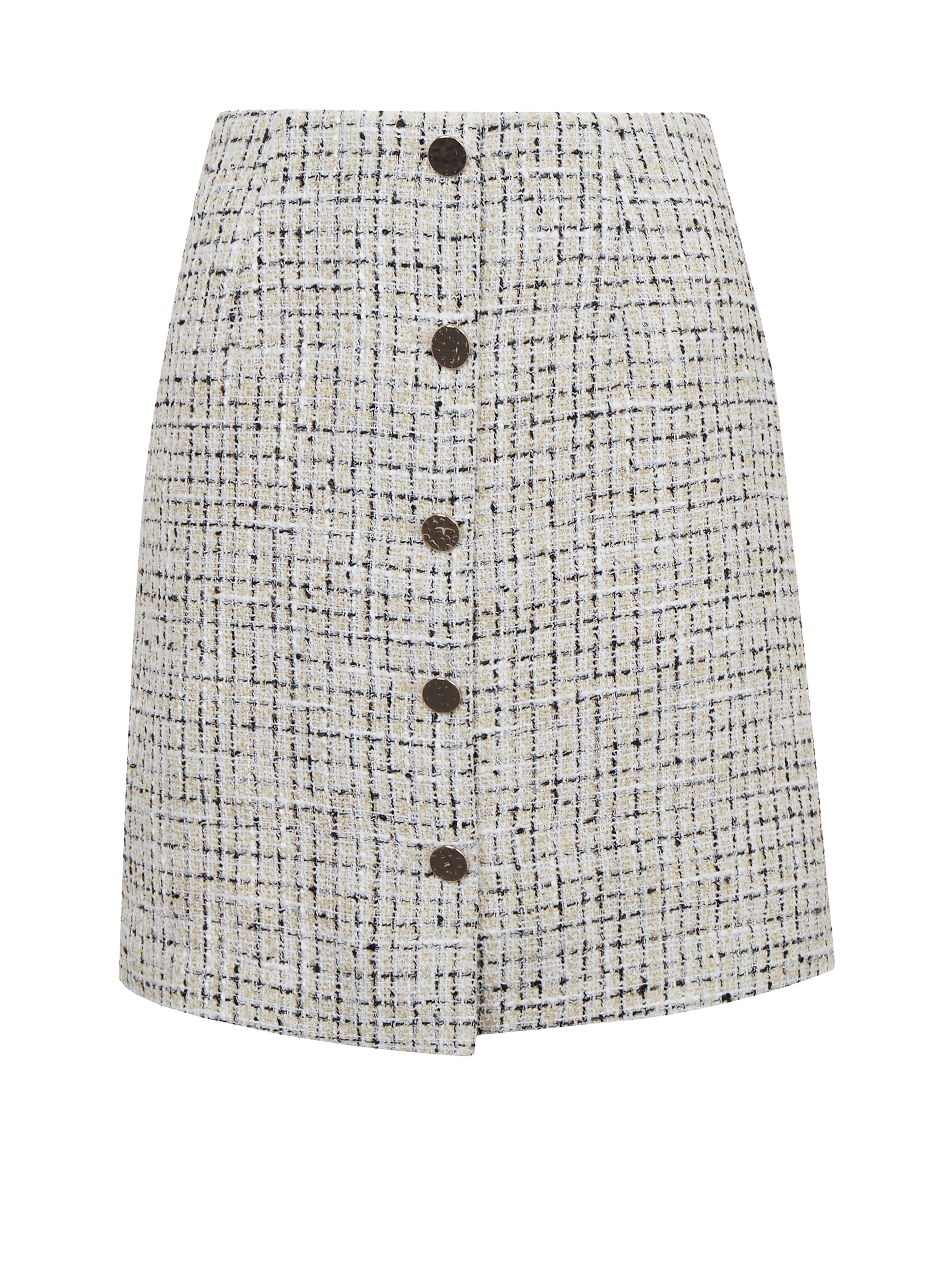 Beigefarbener Damen-Tweed-Rock ORSAY