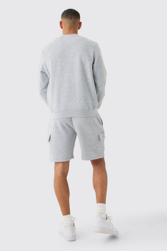 Kurzer Man Signature Cargo Sweatshirt-Trainingsanzug