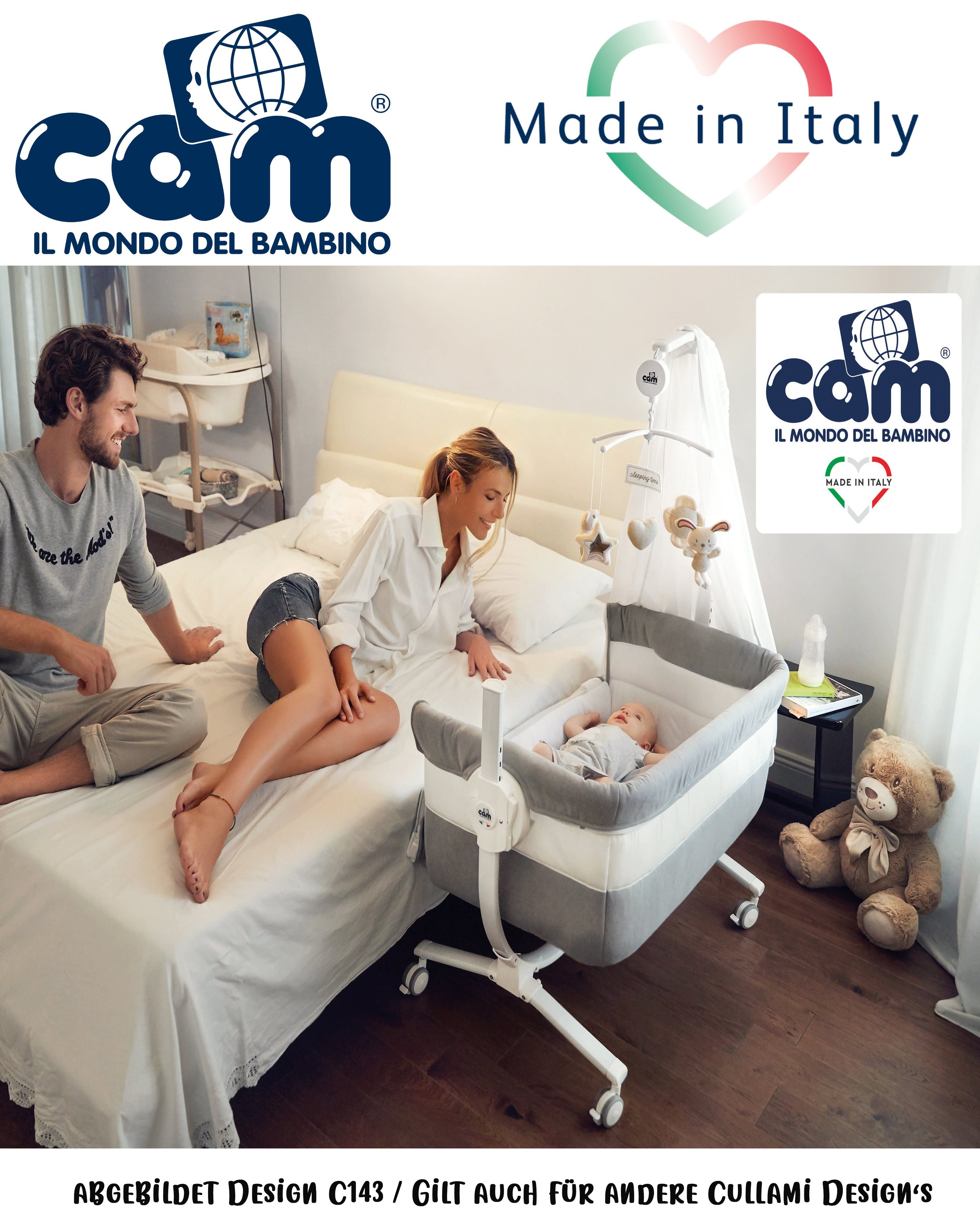 CAM Beistellbett CAM 2 in 1 Beistellbett & Babywiege CULLAMI