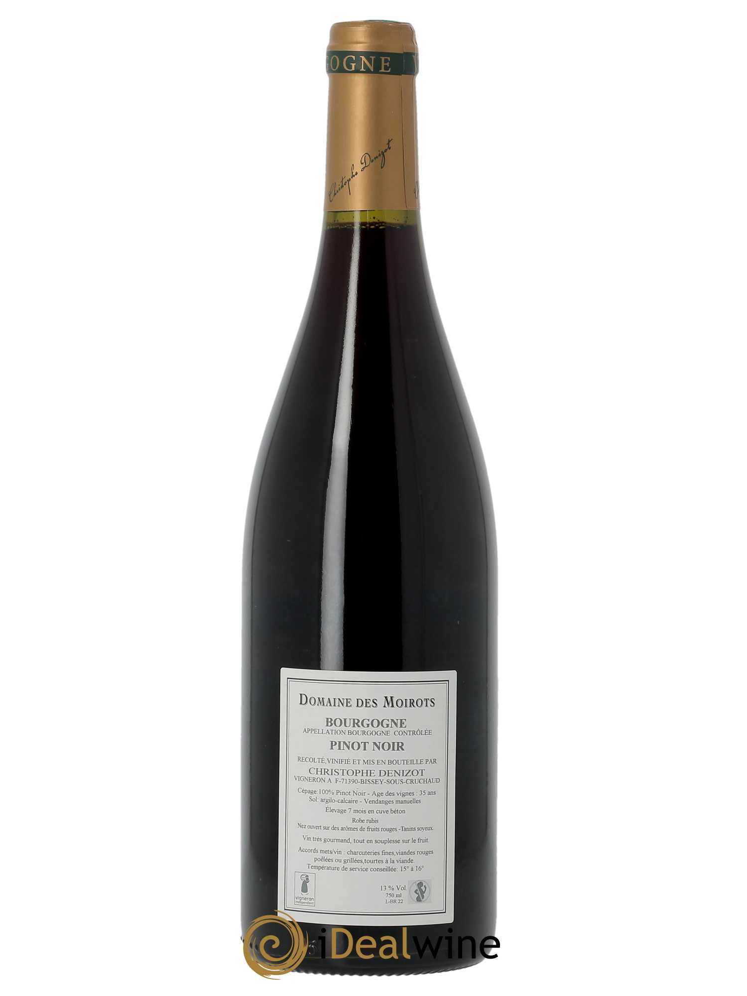 Bourgogne Pinot Noir Domaine des Moirots  2022 - Lot de 1 Bouteille