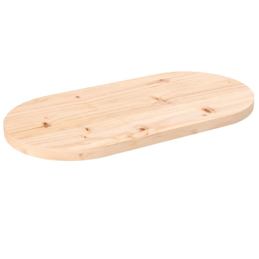 vidaXL Tischplatte Tischplatte 60x30x2,5 cm Massivholz Kiefer Oval (1 St)