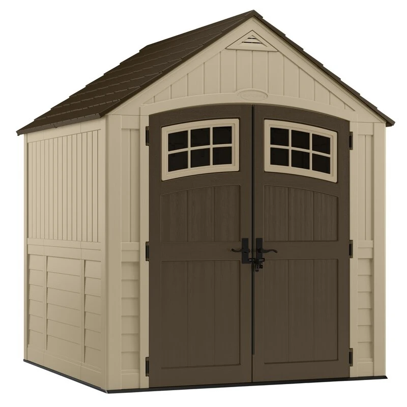 Outdoor Sutton 7 1/2 ft wide x 7 ft deep resin storage shed