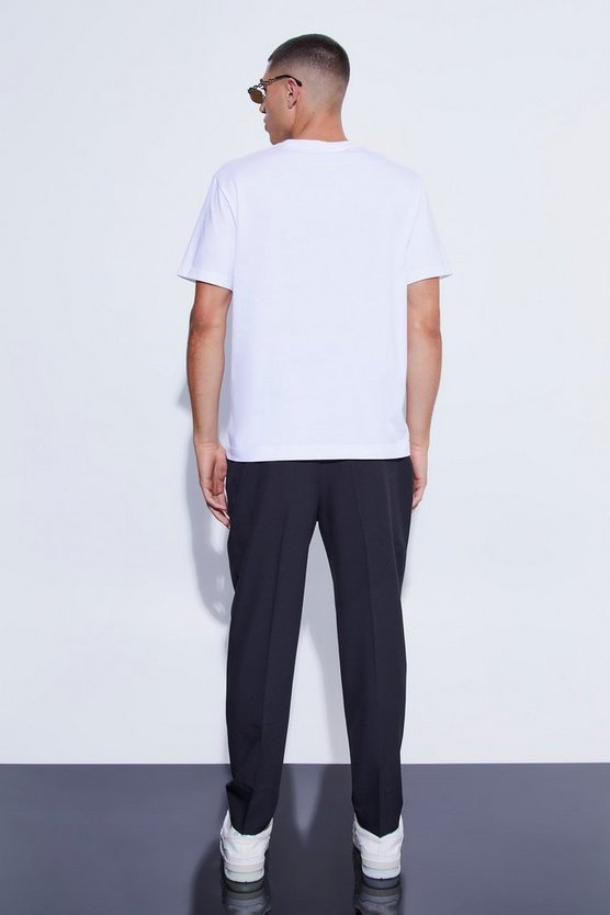 Schmale Stretch-Hose mit hohem Bund
