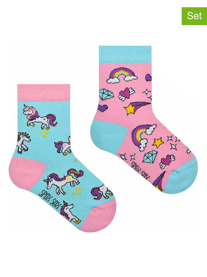 Spox Sox 2er-Set: Socken in Hellblau/ Rosa günstig kaufen