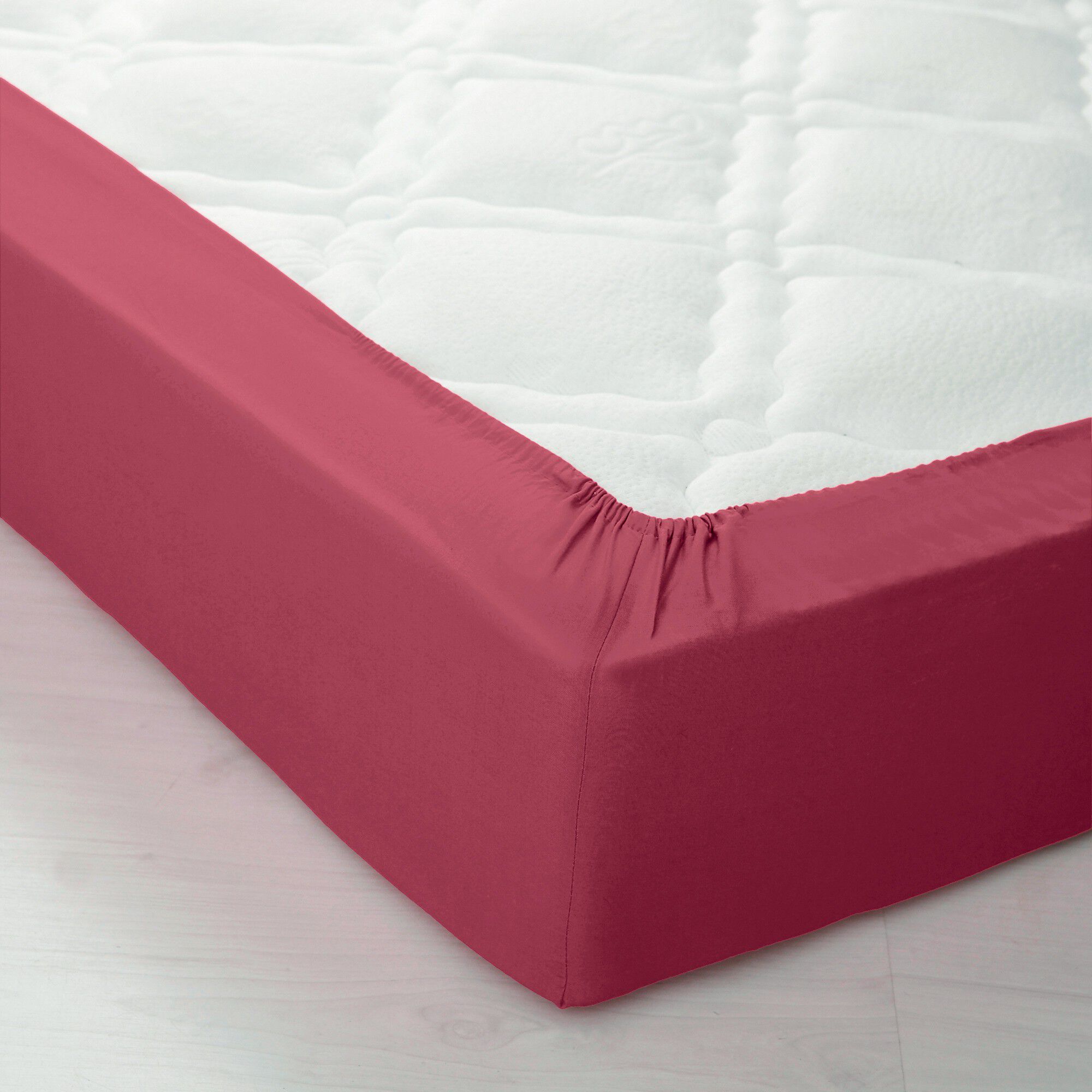 Drap-housse uni coton bonnet 32 cm
