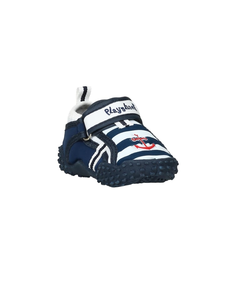 Playshoes Aqua-Schuh maritim in Marine/weiß günstig kaufen 18/19