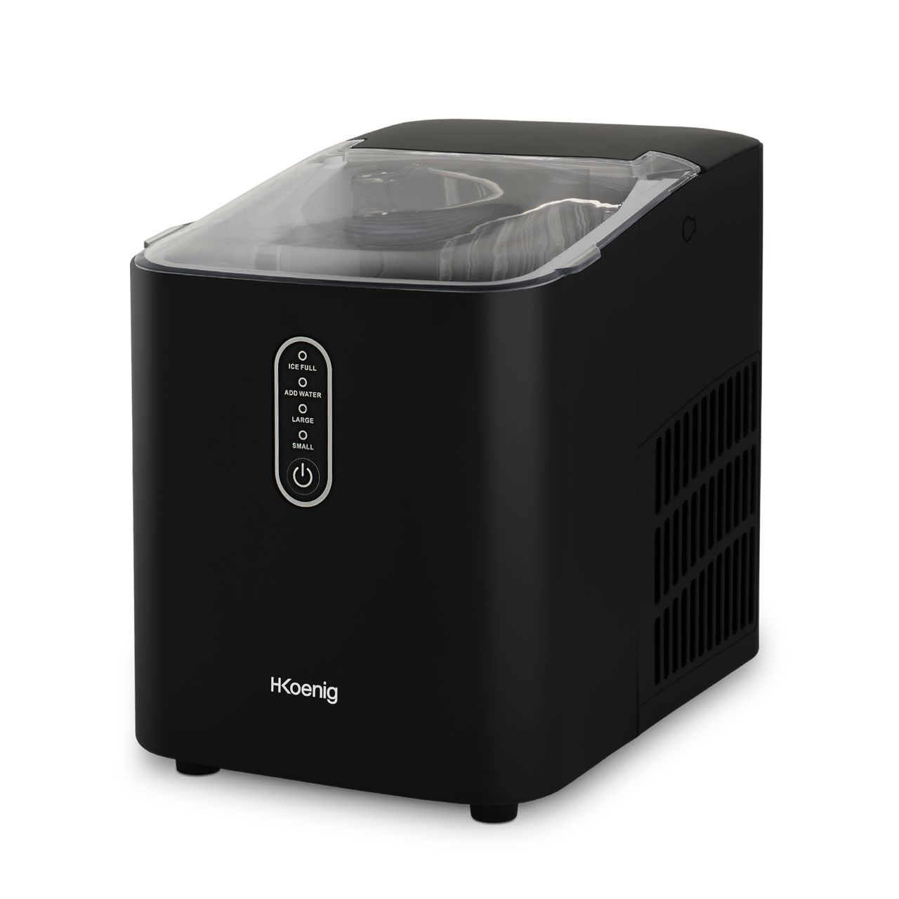 H.Koenig KUB14 Eiswürfelbereiter, 12kg in 24h, 2 Eiswürfelgrößen, Automatisch, Elektrisch