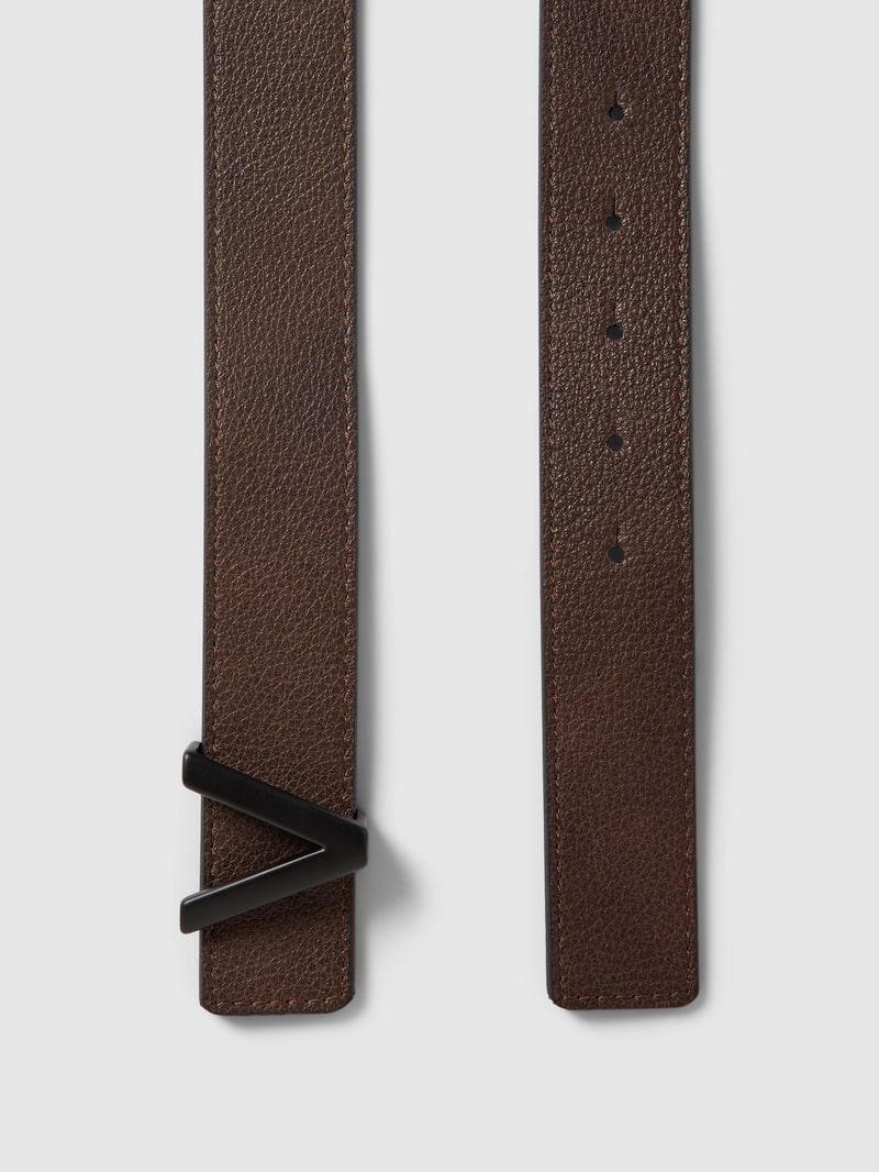 Gürtel mit Label-Detail in dunkelbraun