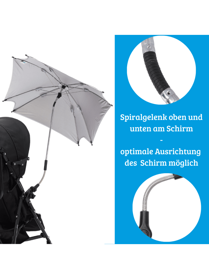 fillikid Sonnenschirm XL Exklusiv Sonnenschutz für Kinderwagen & Buggy in Schwarz günstig kaufen onesize