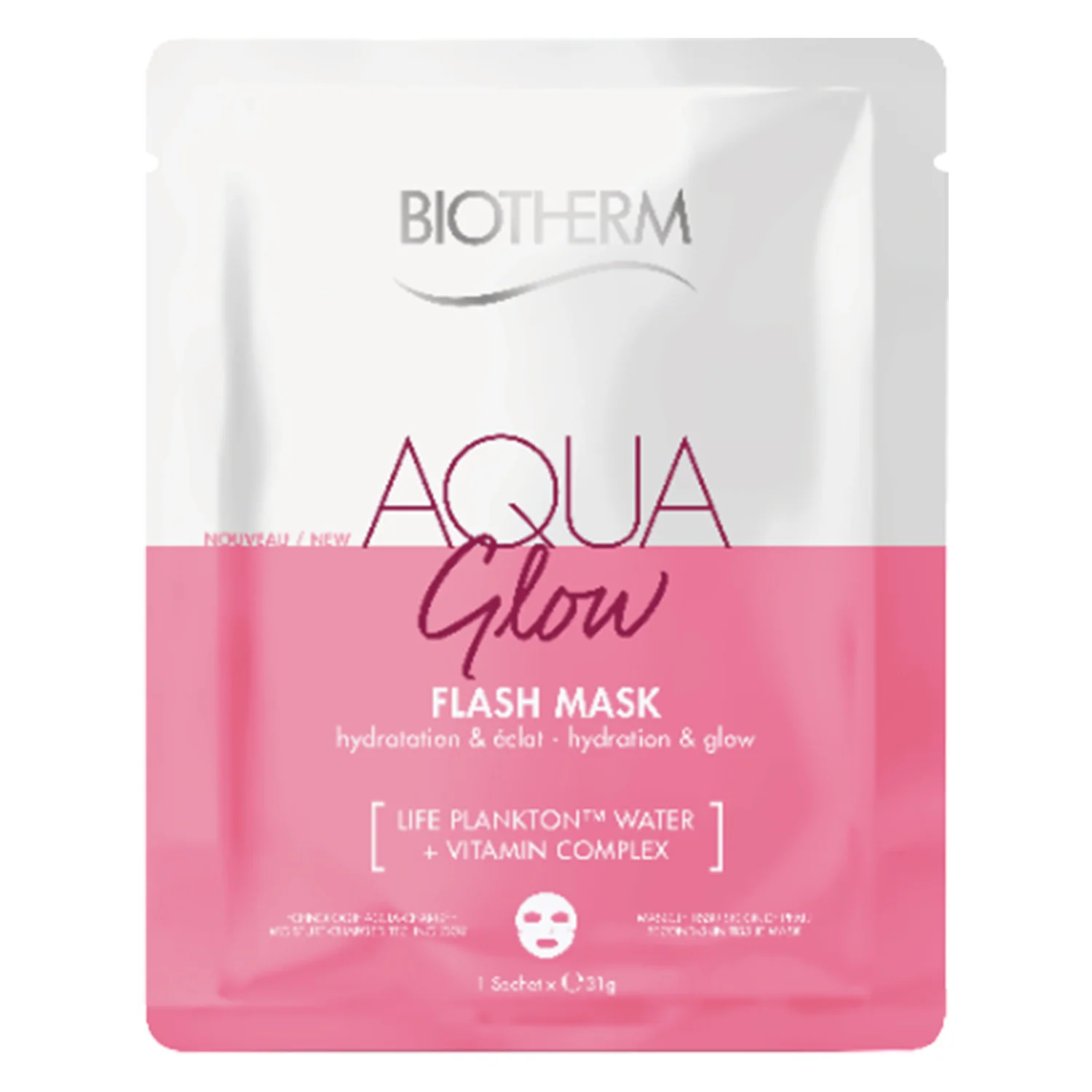 Mascarilla facial iluminadora Aqua Glow Flash Mask de Aquasource - Mascarilla facial hidratante
