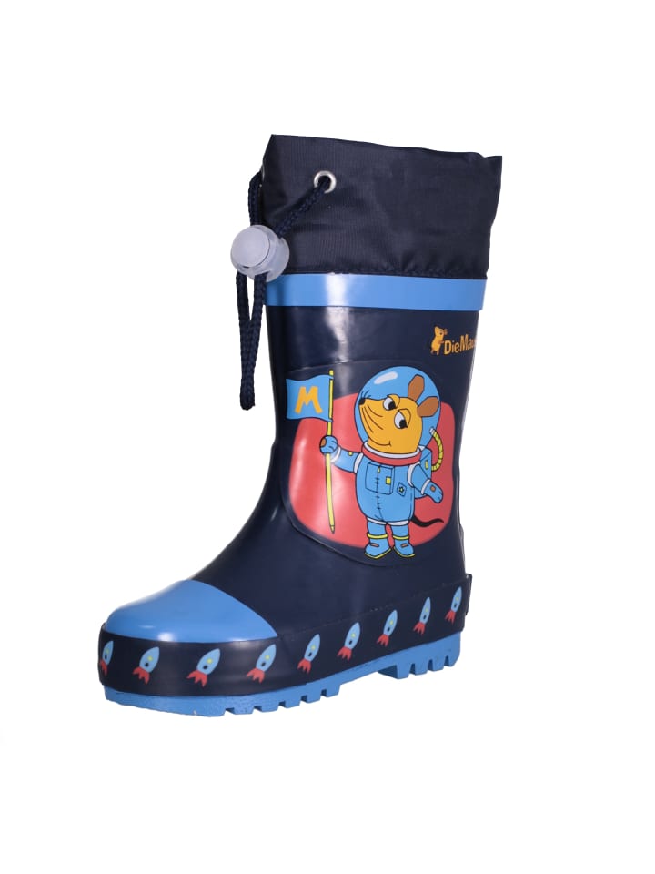 Playshoes Gummistiefel die Maus Weltraum in Marine günstig kaufen