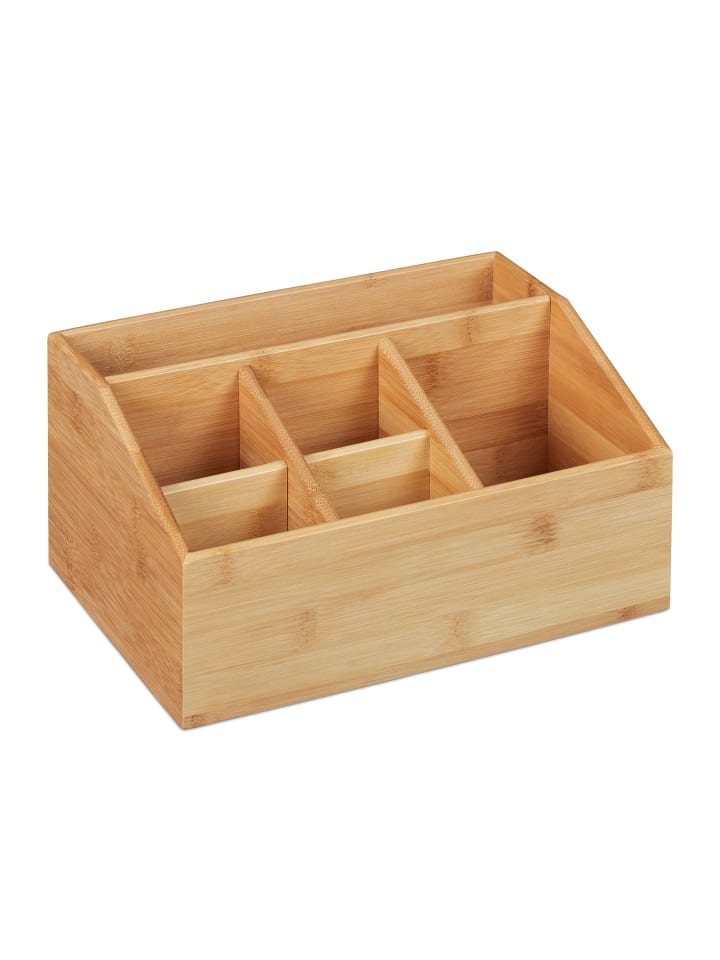 relaxdays Schreibtisch Organizer Bambus günstig kaufen onesize