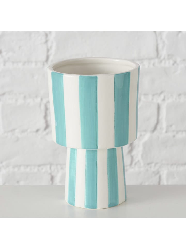Boltze Vase ''Diam'' in Weiß/ Mint - (H)15,2 x Ø 10 cm günstig kaufen onesize