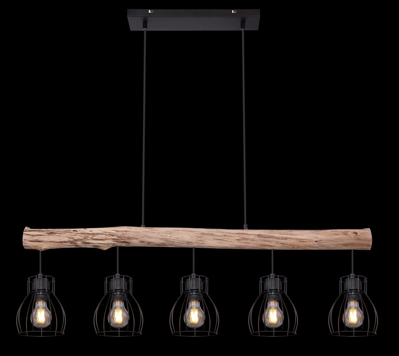 Globo Lighting - MINA - Hängeleuchte Metall schwarz, 5x E27