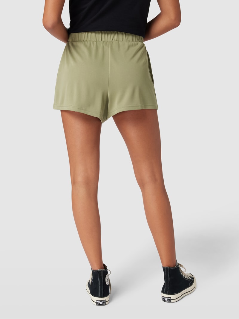 Sweatshorts mit elastischem Bund in lindgrün