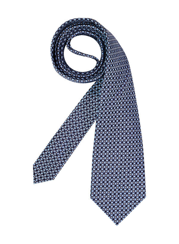 LANVIN, Krawatte, Seide, blau gemustert