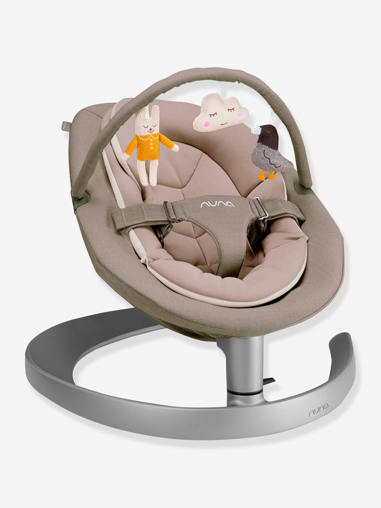 Transat évolutif NUNA Leaf Grow avec arche de jeux beige foncé (biscotti)