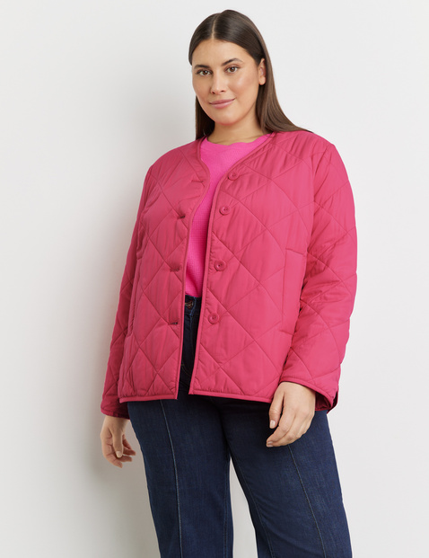 Leichte Steppjacke mit V-Ausschnitt