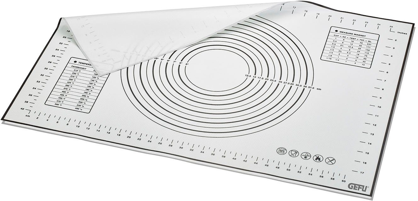 GEFU Ausrollmatte PAD, Silikon (1-tlg), spezielle Silikonbeschichtung mit Antihaft-Wirkung