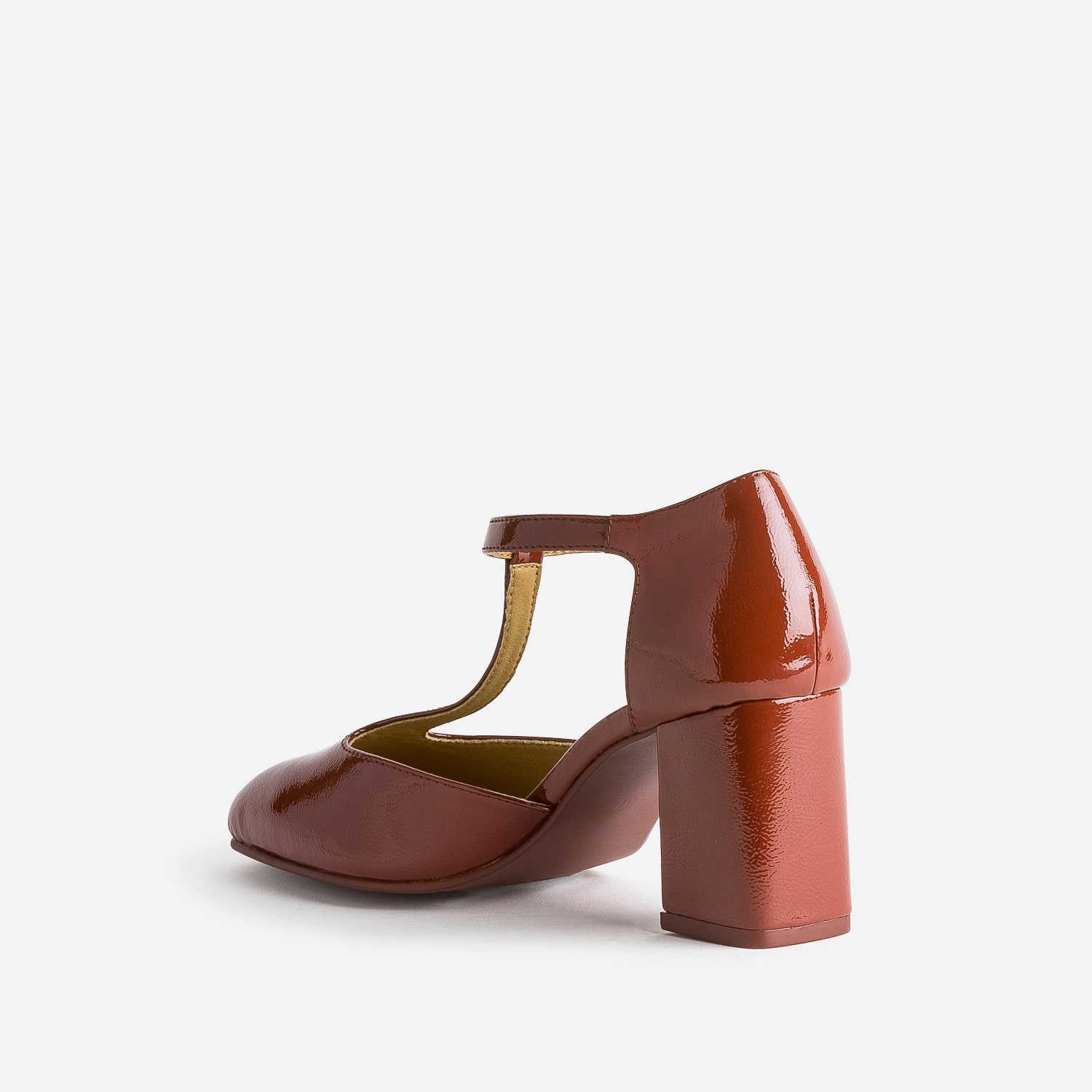 Babies salomé cognac vernie à talon