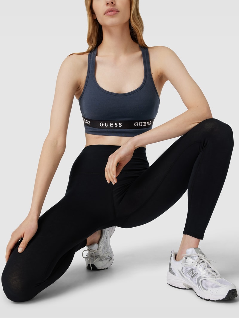 Bustier mit Label-Detail Modell 'ALINE' in dunkelblau
